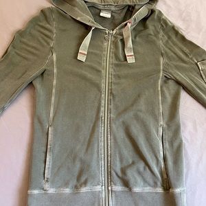 Nike Green Vintage Zip Up Hoodie Pockets